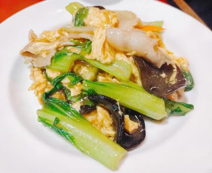 たまごきくらげ たまごきくらげ たまごきくらげ,中華,玉子木耳の写真素材