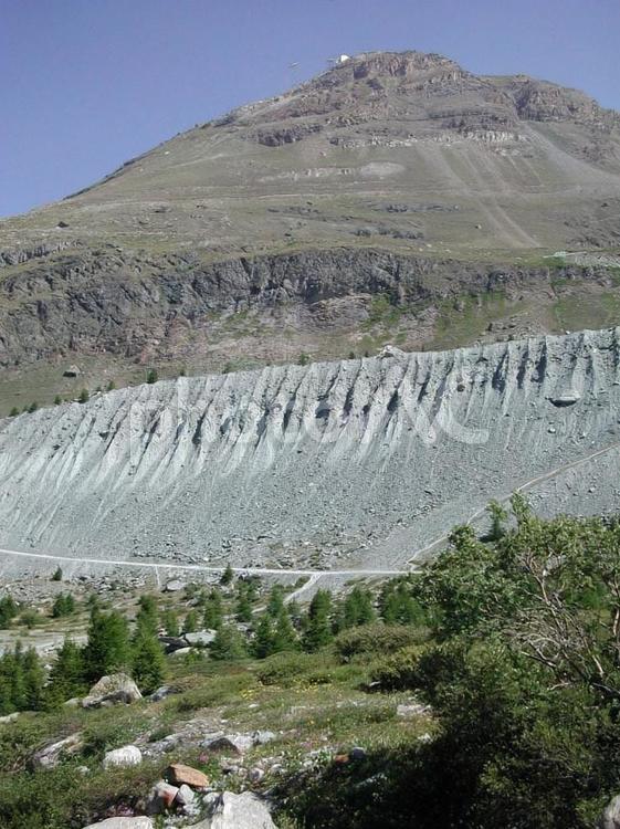 氷河痕 スイス,アルプス,氷河の写真素材