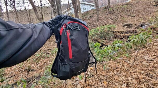 トレランリュック トレラン,リュック,林の写真素材