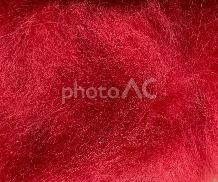 手芸用品・羊毛フェルト(赤) 背景,背景素材,素材の写真素材