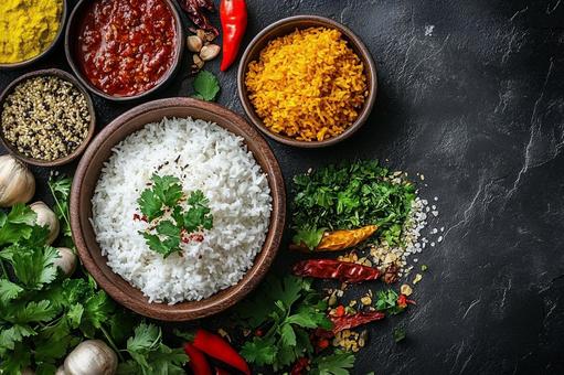 スパイスを使ったインドカレーのイメージ スパイスを使ったインドカレーのイメージの写真