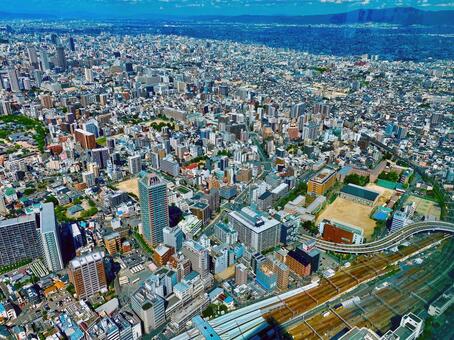 【大阪府】あべのハルカスからの眺望 大阪,大阪市,大阪府の写真素材