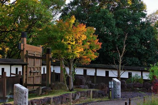 池田城跡公園　虎口付近 虎口,出入口,門の写真素材