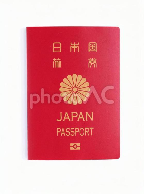 赤いパスポート、10年用 パスポート,旅券,日本の写真素材