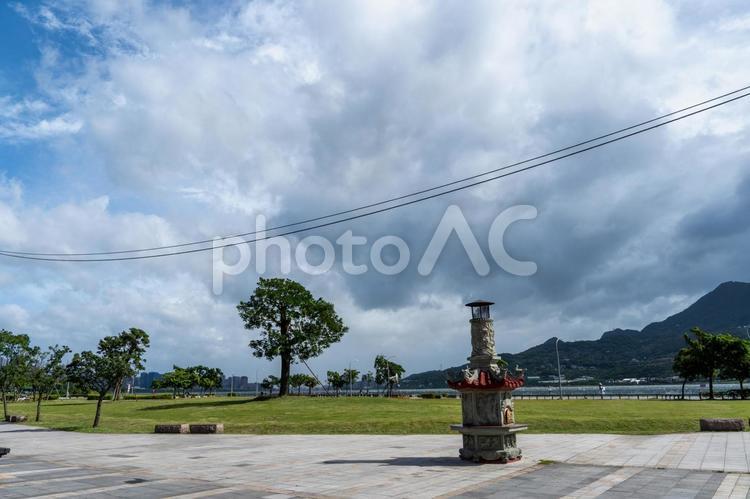 淡水の街並み 淡水,台湾,台北の写真素材