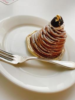 Photo, mont blanc, cake, chestnut, 