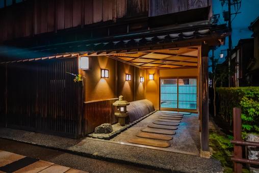 【石川】夜のひがし茶屋街 【石川】夜のひがし茶屋街 ひがし茶屋街,石川,金沢の写真素材