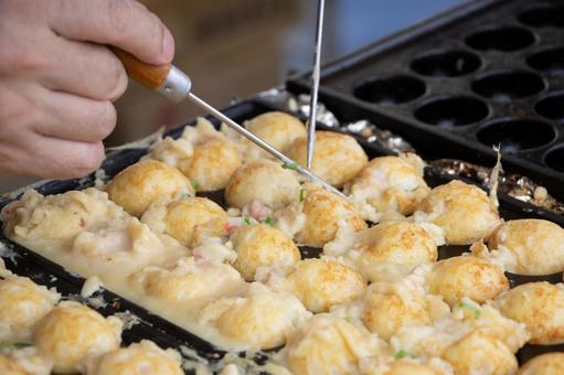 たこ焼き たこ焼き,鉄板,調理の写真素材