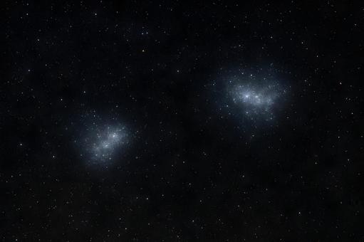 マゼラン雲の並び マゼラン雲の並びの写真