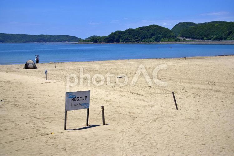 青空と海が広がる加太海水浴場 加太海水浴場,夏,青空の写真素材