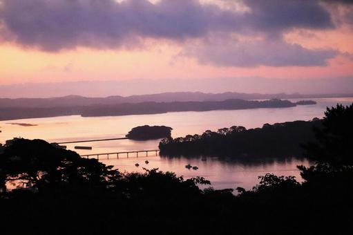 朝焼けの松島 朝焼けの松島の写真