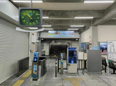 JR湖西線、マキノ駅、改札口 jr,jr西日本,湖西線の写真素材