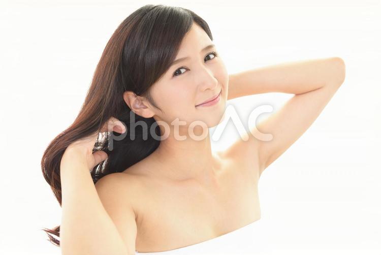 ヘアケアイメージ 女性,ヘアスタイル,髪の写真素材