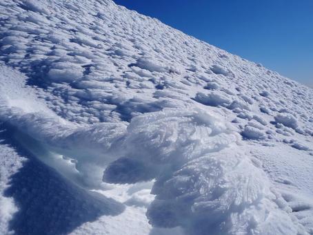 シュカブラ シュカブラ シュカブラ,雪紋,大雪山の写真素材