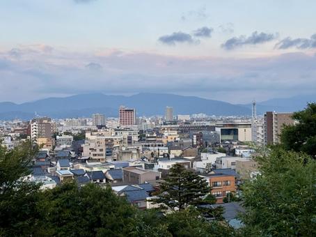 福井県　足羽山からの福井市街地の眺め 福井県,足羽山,福井の写真素材