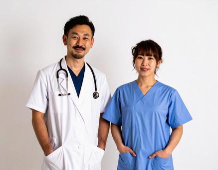 医師・看護師の医療チームのイメージ 医師・看護師の医療チームのイメージの写真