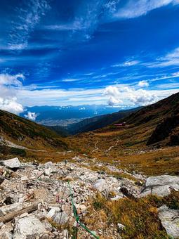 山からの風景 山,風景,絶景の写真素材