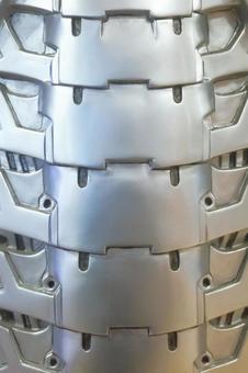 鉄製の部品の接写 鉄,素材,背景の写真素材