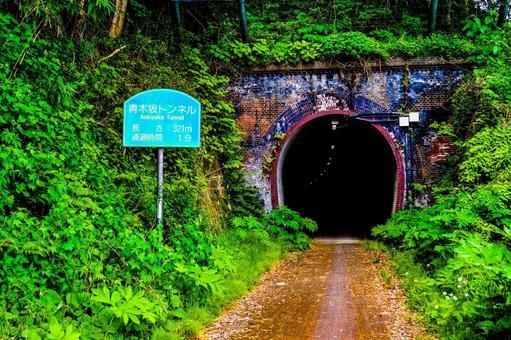 薄暗いトンネルのイメージ トンネル,建物,道の写真素材
