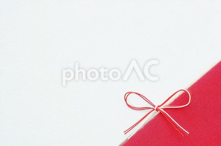 おめでたい紅白のちょう結びの和風背景 背景,紅白,蝶結びの写真素材