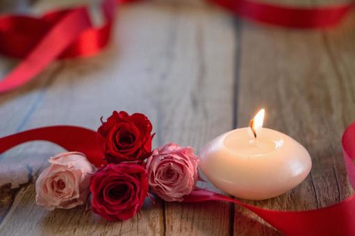 Rose and candle frame ⑤ Rose and candle frame ⑤