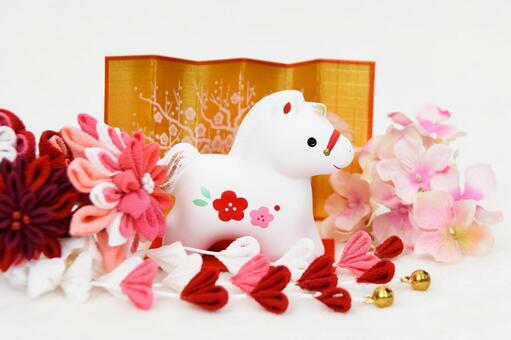 年賀状素材 午 年賀状,午,干支の写真素材