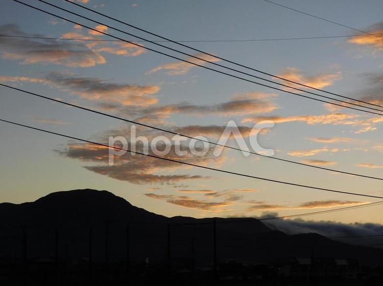 夕方の風景 夕方,空,雲の写真素材