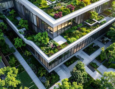 緑化計画、建物をグリーンで覆う 緑化計画、建物をグリーンで覆うの写真