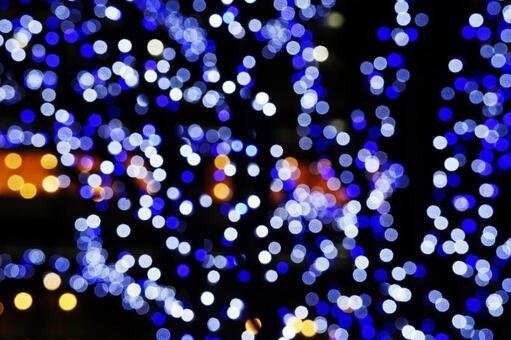  博多駅のイルミネーション（玉ボケ）5 玉ボケ,光の森,博多駅前広場の写真素材