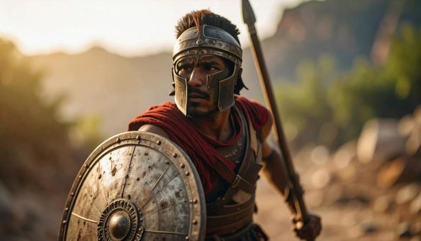 スパルタの戦士のイメージの写真