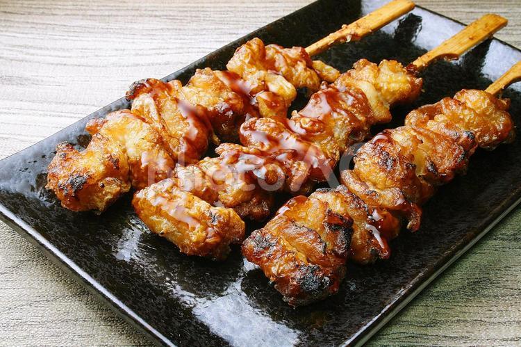 焼き鳥（とりかわ）-07 居酒屋,鶏皮,忘年会の写真素材