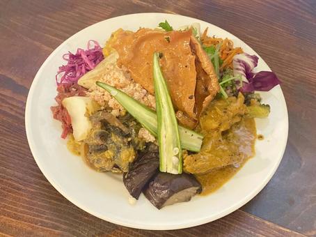 スリランカカレープレート スリランカカレープレート カレー,ターリー,カレーライスの写真素材