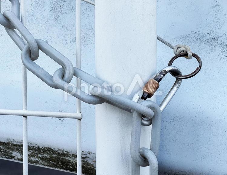 鎖 鎖,くさり,エクステリアの写真素材