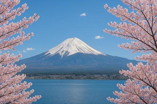 富士山と桜 富士山と桜の写真
