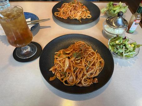 ナポリタン ナポリタン ナポリタン,パスタ,喫茶店の写真素材
