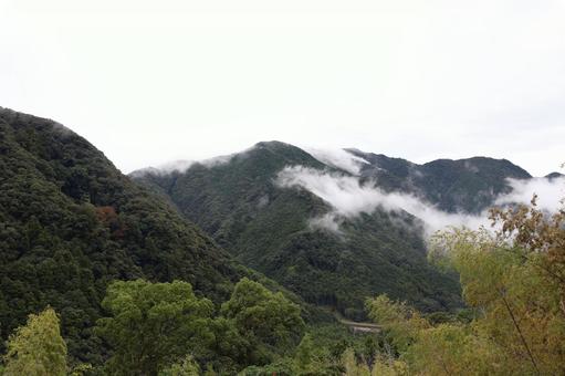 雲海 雲海 那智の滝,那智,熊野古道の写真素材