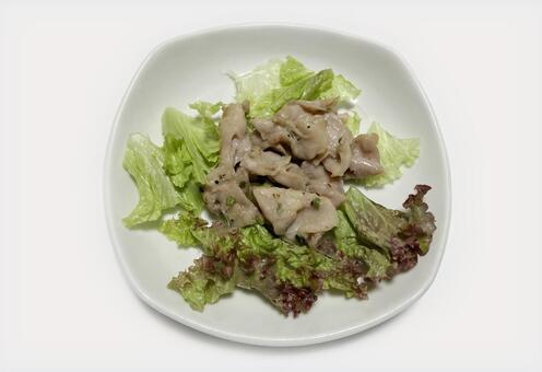 鶏ハラミのねぎ塩焼き 鶏ハラミ,ねぎ,塩の写真素材
