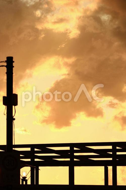 夕暮れ 日暮れ,雲,暁の写真素材