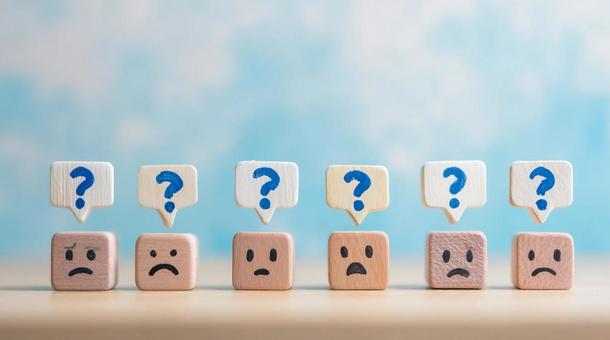 悩みや不安を抱える表情たち・表情アイコン 悩みや不安を抱える表情たち・表情アイコンの写真