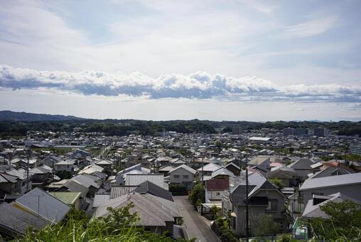 初夏の静岡県菊川市の街並み 菊川,静岡県,初夏の写真素材