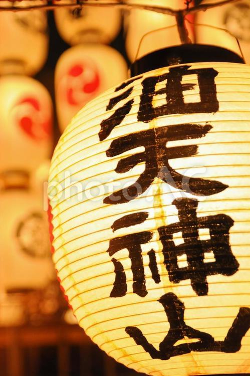 祇園祭宵山（前祭）の油天神山の提灯 祇園祭,宵山,前祭の写真素材