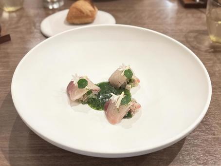 シマアジのカルパッチョ シマアジのカルパッチョ カルパッチョ,アジ,鯵の写真素材