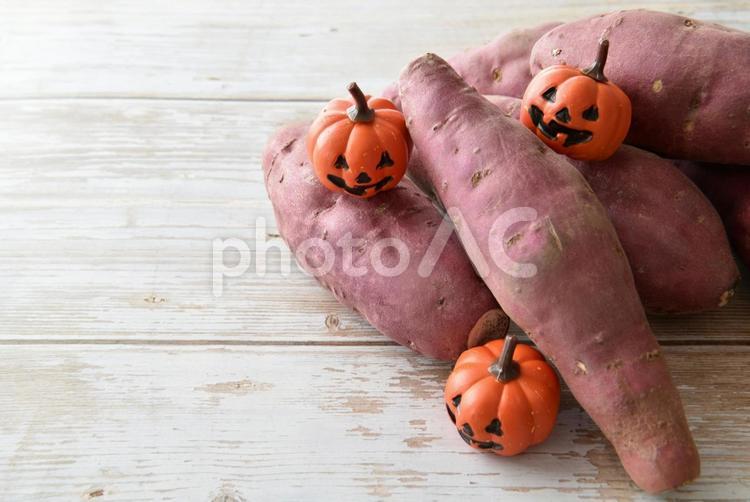 さつまいも　ハロウィン さつまいも,さつま芋,薩摩芋の写真素材