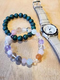 Photo, natural stone, bracelet, malachite, 