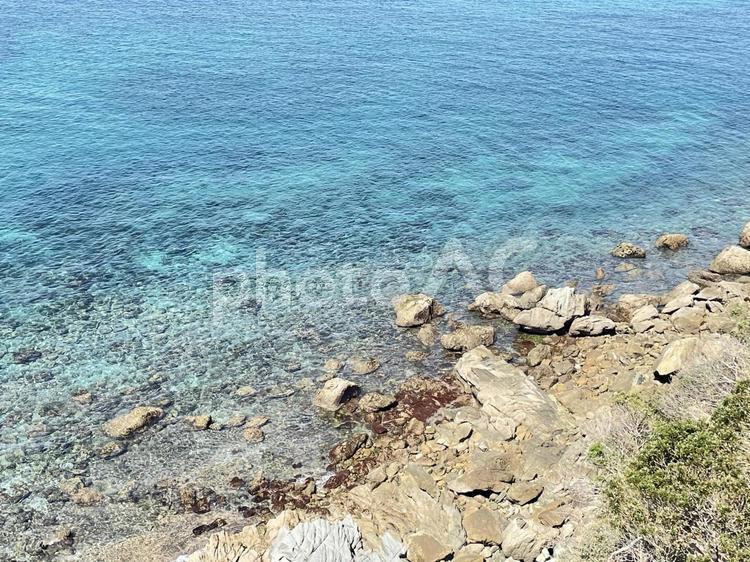 透き通った海 海,空,青いの写真素材