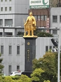 織田信長像 織田信長像 織田信長像,風景,岐阜駅前の写真素材