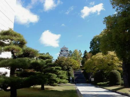 【風景写真】福山城が見える風景 福山城,天守閣,天守の写真素材