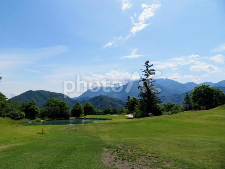 ゴルフ場　山梨県 ゴルフ場,山梨県,ゴルフの写真素材