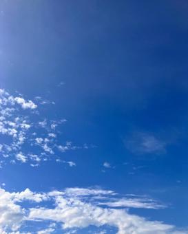 夏の昼空3(縦) 夏の昼空3(縦)の写真