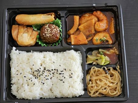弁当 弁当 持ち帰り,テイクアウト,中華料理の写真素材